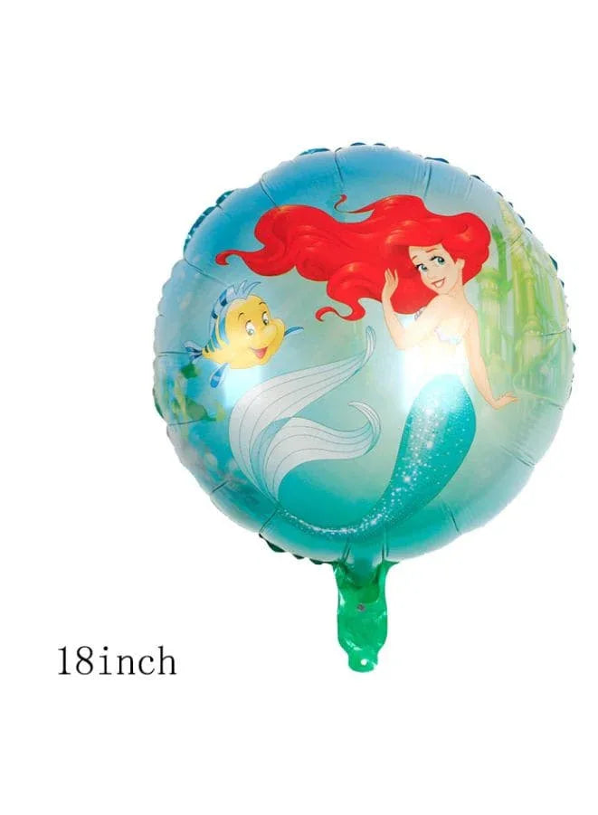 1 pc 18 Inch Birthday Party Balloons Large Size Little Mermaid Foil Balloon Adult & Kids Party Theme Decorations for Birthday, Anniversary, Baby Shower Fatio General Trading