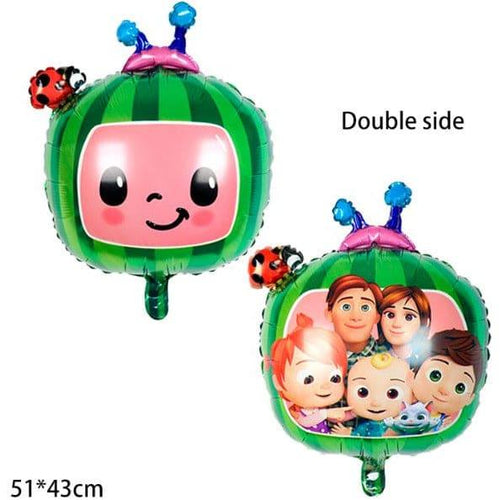 1 pc  Birthday Party Balloons Large Size Cocomelon Double Sided Foil Balloon Adult & Kids Party Theme Decorations for Birthday, Anniversary, Baby Shower Fatio General Trading