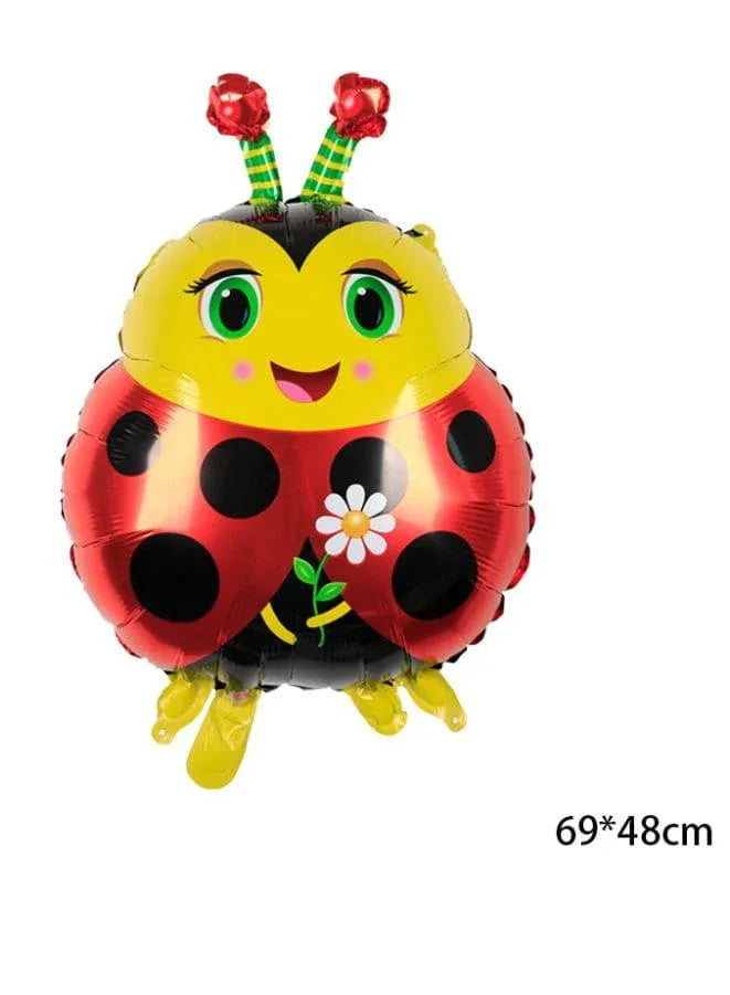 1 pc  Birthday Party Balloons Large Size Lady Bug Foil Balloon Adult & Kids Party Theme Decorations for Birthday, Anniversary, Baby Shower Fatio General Trading