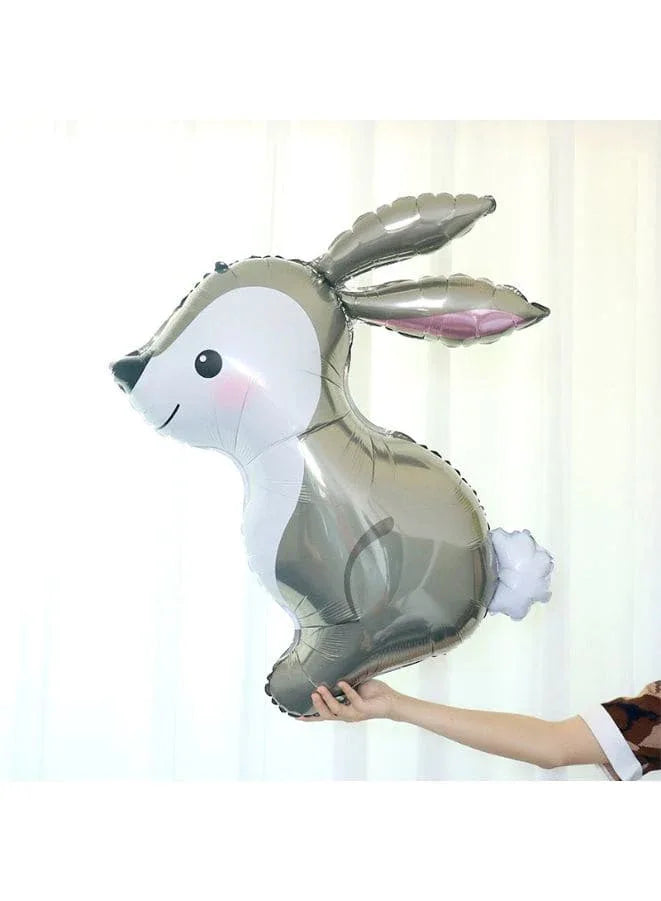 1 pc  Birthday Party Balloons Large Size Rabbit Foil Balloon Adult & Kids Party Theme Decorations for Birthday, Anniversary, Baby Shower Fatio General Trading