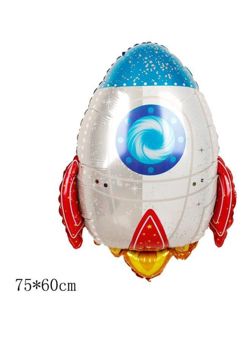 1 pc  Birthday Party Balloons Large Size Rocket Foil Balloon Adult & Kids Party Theme Decorations for Birthday, Anniversary, Baby Shower Fatio General Trading