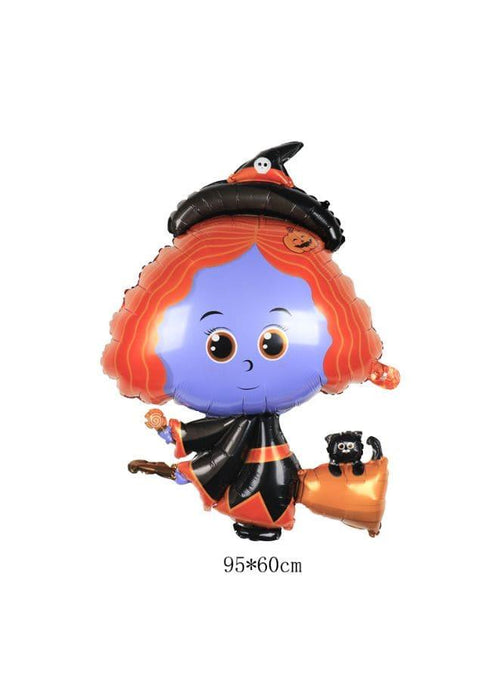 1 pc  Halloween Party Balloons Large Size Witch Halloween Foil Balloon Adult & Kids Party Theme Decorations for Birthday, Anniversary, Baby Shower Fatio General Trading