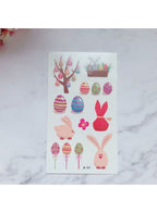 10 Sheet Easter Tattoo Stickers Cartoon Rabbit Temporary Tattoo Sticker Kids Children Adult Rabbit Bunny Easter Egg Stickers Fatio General Trading