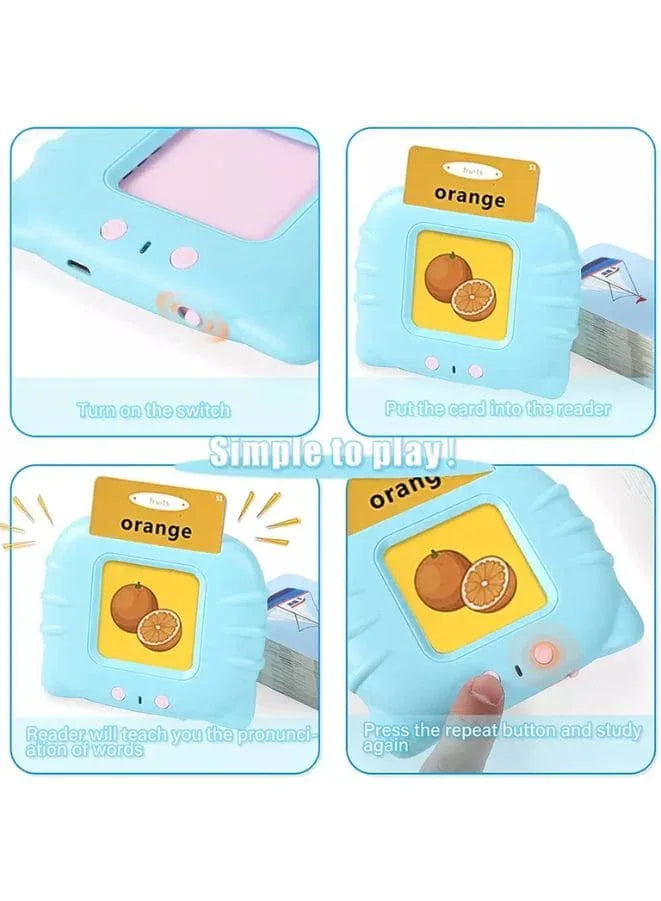 112 Cards Talking Flash Cards for Toddlers 2-4 Years ,Educational Toys for 1 2 3 4 Year Old - Speech Therapy Toys Learning Animals Shape Color, Learning Cards Machine Birthday Gift for Ages 1-4 Fatio General Trading