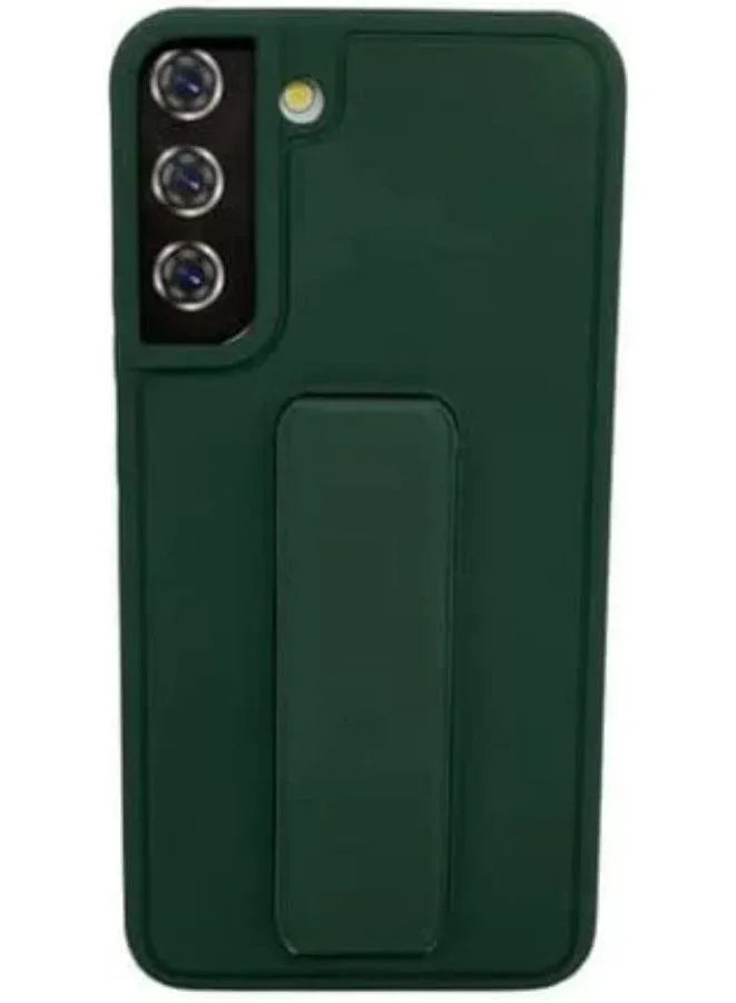 Samsung Galaxy S22 with Magnetic Stand & Holder, Premium Silicone Vertical & Horizontal Hand Strap Grip Multi Stand (Green) Fatio General Trading