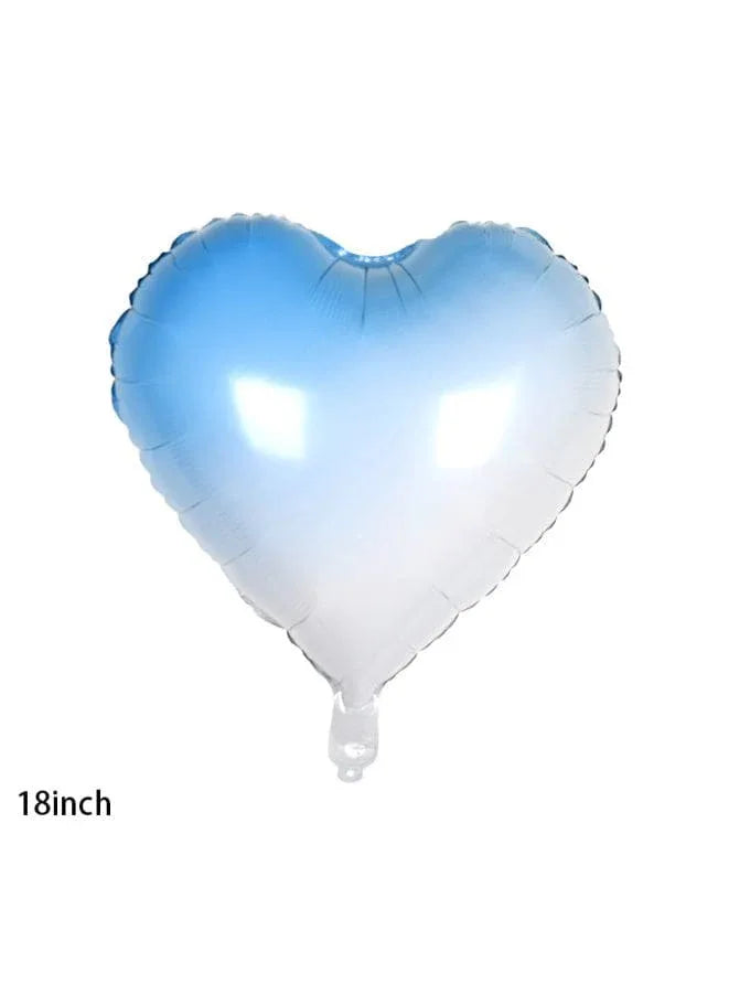 2 pc 18 Inch Birthday Party Balloons Large Size Blue Heart Foil Balloon Adult & Kids Party Theme Decorations for Birthday, Anniversary, Baby Shower - Fatio General Trading