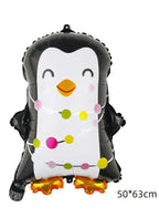 2 pcs Christmas Decoration Foil Balloon Party Supplies for parties, celebrations, and decorating (Penguin & Christmas Tree) - Fatio General Trading