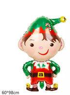 2 pcs Christmas Decoration Foil Balloon Party Supplies for parties, celebrations, and decorating (Santa Claus & Elf) - Fatio General Trading