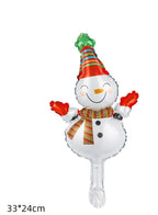 2 pcs Christmas Decoration Foil Balloon Party Supplies for parties, celebrations, and decorating (Snowman & Santa) - Fatio General Trading