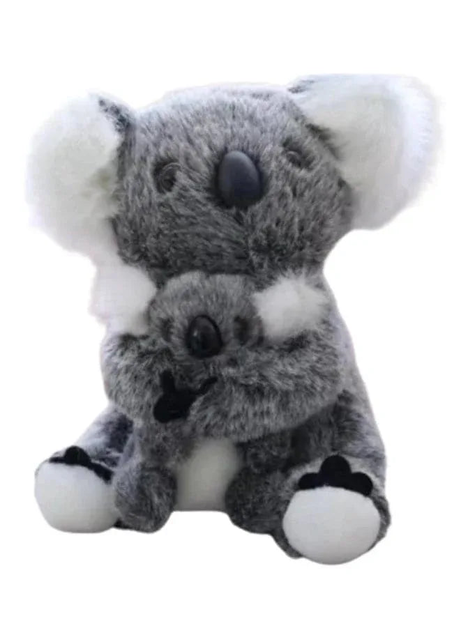 2 pcs Lovely Cotton made Koala Plush Toys Koala Bear Mother and Child Stuffed Soft Doll Kids Lovely Gift Toys 28cm, gray - Fatio General Trading