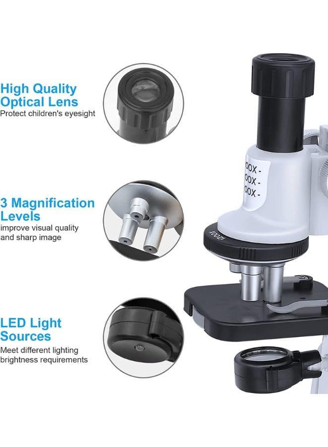 Microscope Color Filter Case 200X-1200X Microscope for Kids with 4 Colored Filters