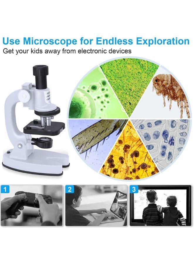 Microscope Color Filter Case 200X-1200X Microscope for Kids with 4 Colored Filters