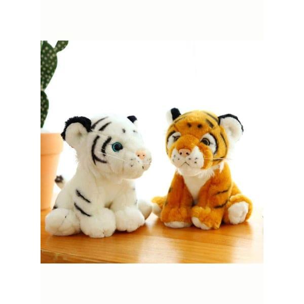 20cm Realistic Tiger Animal Plush Soft Stuffed Doll made from Eco-friendly Cotton Toy Bed Sofa Chair Decoration - Fatio General Trading