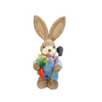 35cm Handmade Straw Rabbit Straw Bunny for Easter Day Artificial Animal Home Furnishing Shop Decoration, Bunny 11 - Fatio General Trading