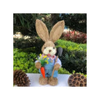 35cm Handmade Straw Rabbit Straw Bunny for Easter Day Artificial Animal Home Furnishing Shop Decoration, Bunny 11 - Fatio General Trading