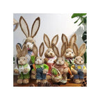 35cm Handmade Straw Rabbit Straw Bunny for Easter Day Artificial Animal Home Furnishing Shop Decoration, Bunny 16 - Fatio General Trading