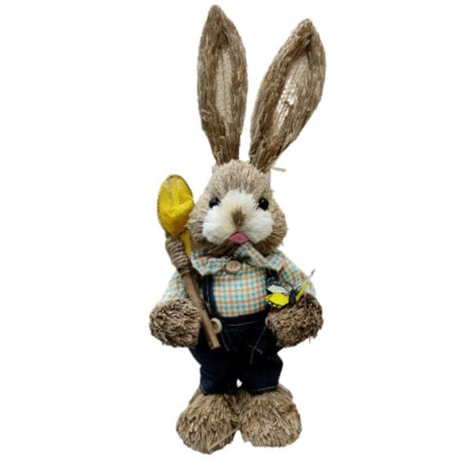 35cm Handmade Straw Rabbit Straw Bunny for Easter Day Artificial Animal Home Furnishing Shop Decoration, Bunny 16 - Fatio General Trading