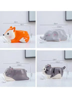 4 Pcs Cute Succulent Indoor Flower Pots with Drainage Hole Flower Plant Pot Cartoon Ceramic Tiny Pot for Home Interior Design Set of 4 (Plants NOT Included) - Fatio General Trading