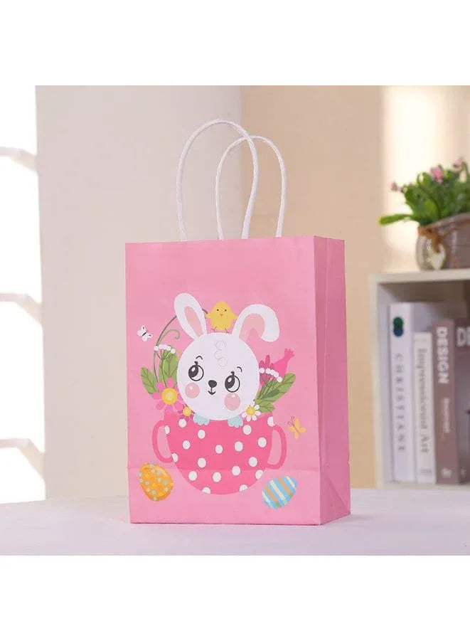 4 PCS Easter Bunny Gift Bags, Easter Party Favor Bags with Handles, Happy Easter Easter Gift Bags for Kids, Party Supplies Favors, Gift Wrapping - Fatio General Trading