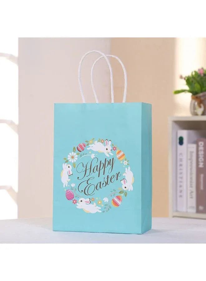 4 PCS Easter Bunny Gift Bags, Easter Party Favor Bags with Handles, Happy Easter Easter Gift Bags for Kids, Party Supplies Favors, Gift Wrapping - Fatio General Trading