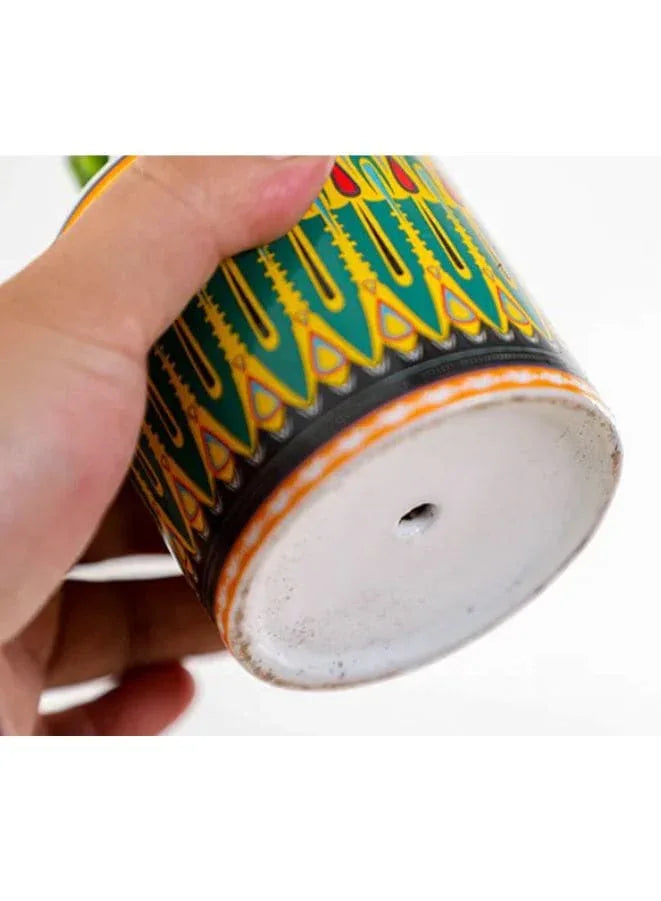 4 Pcs Succulent Plant Pots Small Modern Ceramic Indoor Flower Pots with Bamboo Tray for Cactus Herbs Home Interior Design 2 (Plants Not Included) - Fatio General Trading