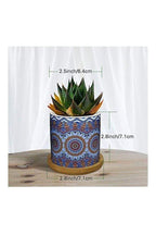 4 Pcs Succulent Plant Pots Small Modern Ceramic Indoor Flower Pots with Bamboo Tray for Cactus Herbs Home Interior Design 6 (Plants Not Included) - Fatio General Trading