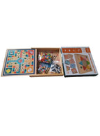 5 in 1 Wooden Board Games for Adults and Kids, Wooden Puzzle and Thinking Board Games set for all ages, Wooden Board game for family and Friends - Fatio General Trading