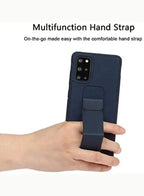 Samsung Galaxy A52 5G Hand Band Stand Shockproof Back Case (Dark Blue) Fatio General Trading