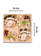 مجموعة زينة خشبية لعيد الميلاد مكونة من 12 قطعة - مثالية لتزيين الأشجار والجدران والنوافذ والأبواب (رجل الثلج) 