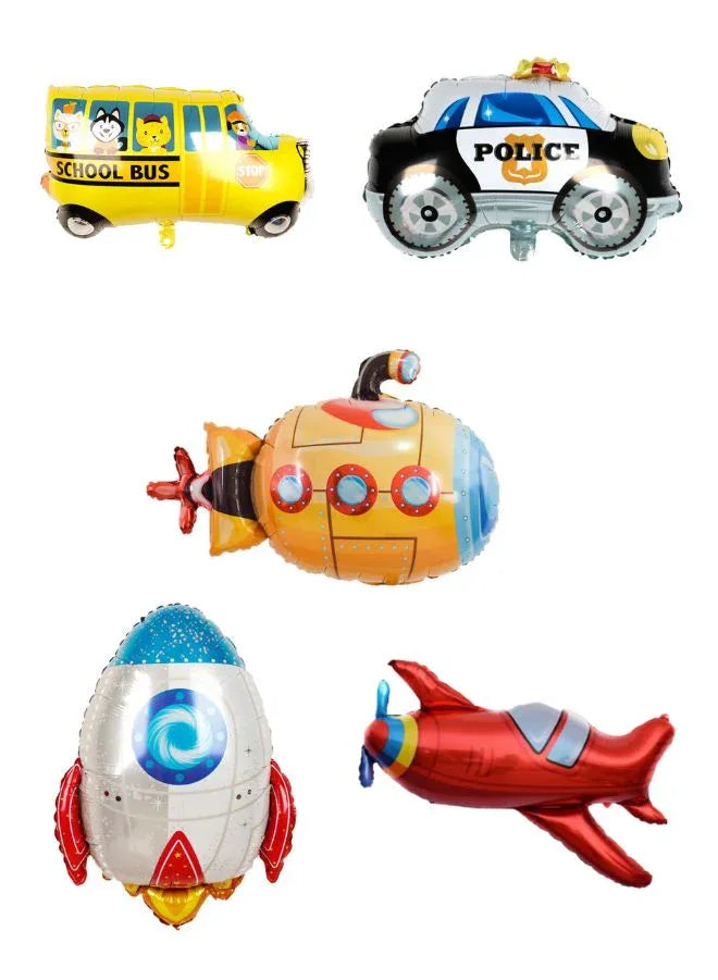 Colorful Adventure: 5-Piece Balloon Set for Kids' Parties - Premium Quality, Vibrant Colors, Fun Shapes