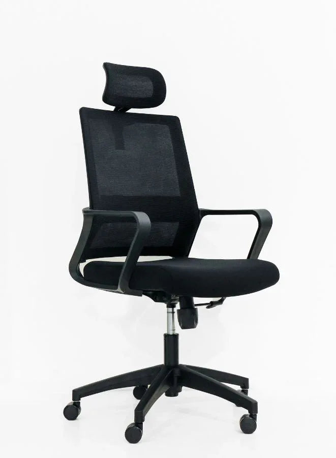 Fatio Black Mesh Office Chair | Grade 3 Gas Lift & Silent Casters UAE