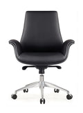 Luxury Swivel Black Leather Office Chair