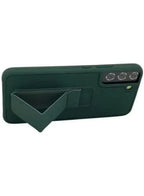 Samsung Galaxy S22 with Magnetic Stand & Holder, Premium Silicone Vertical & Horizontal Hand Strap Grip Multi Stand (Green) Fatio General Trading