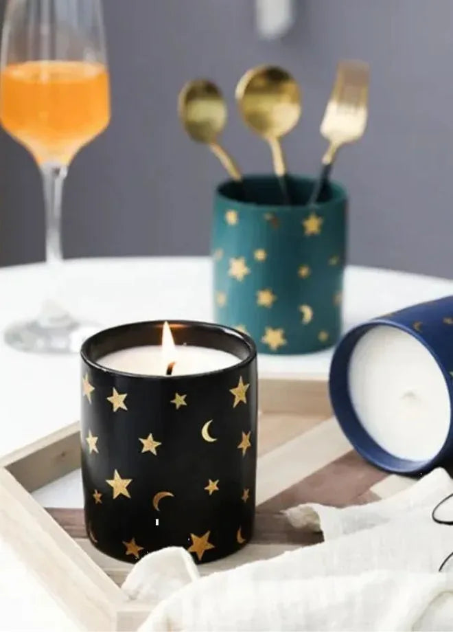 Elegant Glass Jar Oud Scented Candle - Relaxing Home Aromatherapy - Extended Fragrance Duration - Up to 50 Hours of Soothing Burn Time