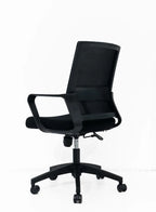 Black Frame Ergonomic Swivel Office Mesh Chair Without Headrest, Comfortable and Stylish for Office, Home and Shops