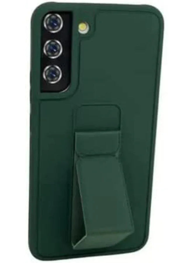 Samsung Galaxy S22 with Magnetic Stand & Holder, Premium Silicone Vertical & Horizontal Hand Strap Grip Multi Stand (Green) Fatio General Trading