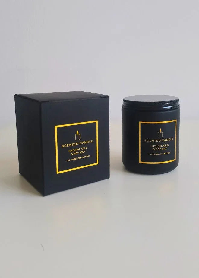 Whimsical Glass Jar Scented Candle with Long Lasting Aromatherapy in Vanilla or Oud Scent, Up to 52 Hours Burn Time, Elegant Jar Design for Home and Gifting