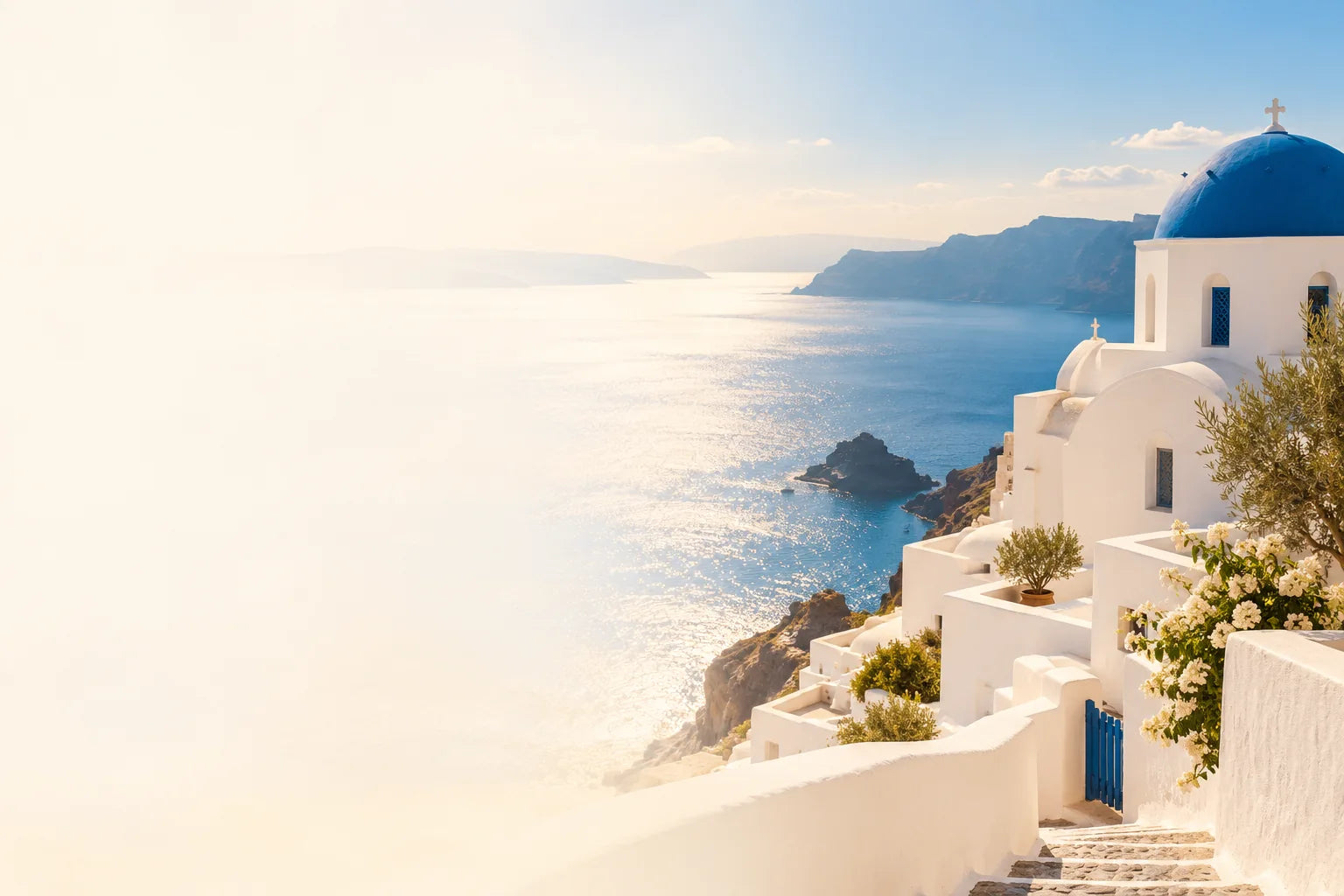 Mediterranean Greek coastal view
